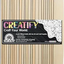 CREATIFY Premium Wooden Jumbo Craft Sticks for DIY, Art & Craft and School Projects | Ice Cream Stick | Popsicle Sticks | Pack of 50, (15cm x 1.7cm) – Smooth, Sturdy & Eco-Friendly-image-11
