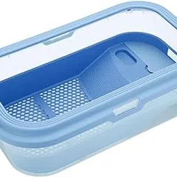 FABLOFT® Turtle Tank with Sun Terrace Breeding Case Habitat for Frog Pet Turtle Snail L Blue-picture-14