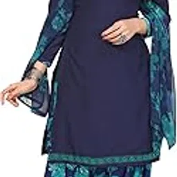 yashika Women's Printed Dress Material - Unstitched Crepe Fabric Kurti, Pants & Dupatta Set (AZ-YS-P1-RIDDHI NAVY)-picture-27