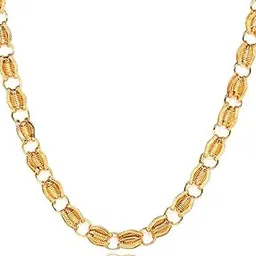 shankhraj mall Gold Plated Men’s Chain Necklace for Boys & Men | Stylish Heavy Look Chain | Multiple Designs & Sizes-picture-21