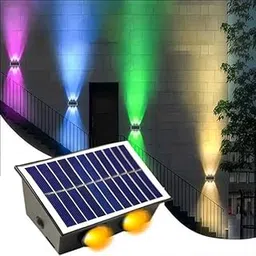 RealBuy Solar LED Wall Light 8W with Lens, 2by2 Up-Down Light (R-G-B, IP65 Water-Proof, Pack of 2)-picture-23