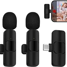 Wireless Microphone for iPhone 16 Pro Max 15, Mini Lavalier Microphone USB C Wireless Lav Mic for Android Phone Samsung S24FE S24 Ultra S23 Plus A23, iPhone 16 Video Recording,Interview,TikTok,YouTube-image-80