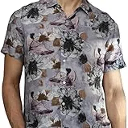 mufti Lilac Floral Slim Fit Shirt-picture-37