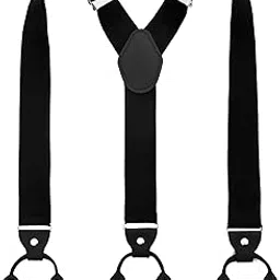 mippo Men's Y Shaped Suspenders with 6 Metal Clips Adjustable Elastic Straps for Trousers and Pants-picture-12