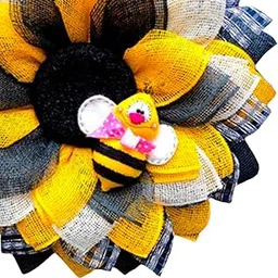 CALANDIS™ Bee Festival 14in Sun Flower Wreath for Front Door Wedding Backdrop Decor | Home Dacor-image-63