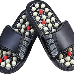 DAZIBAO® Spring Acupressure and Magnetic Therapy Accu Paduka Slippers Foot Massager for Full Body Blood Circulation Slippers Foot Massager For Men and Women (Unisex) (Size 5, 6, 7, 8, 9, 10), Black (7)-image-92
