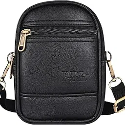 pramadda pure luxury Stylish TWIN Leather Sling Bag For Men Women Travel | Side Crossbody Chest Mobile Bag | Casual Sports Walking Bags | Birthday Gift Item.-picture-29