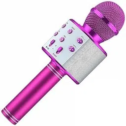 Seraphic Karaoke Pink & Silver Color Mic - Wireless & 2 in 1 Portable Microphone with Speaker, Continuous Play+ Audio Recording + Card Slot + Aux Port + USB Charging for Wireless Singing, Parties-image-13