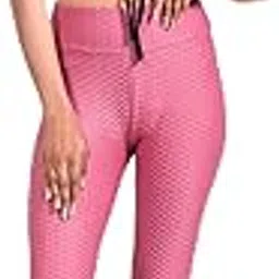 gymsquad Anti-Cellulite Push Up Honeycomb Leggings for Women | High Waist Seamless Gym Tights | Stretchable, Non-See-Through, Moisture-Wicking Yoga Pants (in, Alpha, XS, Mauve)-picture-46