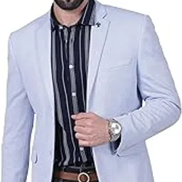 cantabil Men's Self Design Notched Lapel Collar Single Breasted Casual Blazer (P_MBZC00082)-picture-32