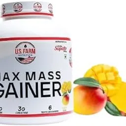 US Farm Nutrition Max Mass Gainer 2.7kg – Mango Flavour (18 Servings) | Weight Gain Supplement-picture-11