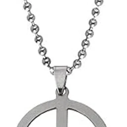 Bikers jewelry Antique Peace Sign Symbol Black And Silver Stainless Steel Pendant Necklace Chain LCShiv008-image-98