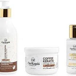 CURLTOPIA's 3-step Coffee Keratin Set. Hydrate, repair, and add shine with salon-grade Shampoo 250ml | Masque 250ml | Serum 100ml-picture-25