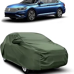 AOSIS® 100% Waterproof Car Body Cover Compatible with Jetta with Mirror Pocket | 3 Layered Thick Fabric | 100% Rain Proof | Weather Proof | Dust Proof (Olive Green)-image-18