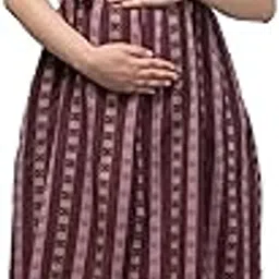 zuvino Cotton Maternity Dresses for Women with Zip || Feeding Kurtis for Women || Feeding Dresses for Nursing || Stylish Maternity Wear for Mothers.-picture-10