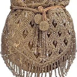 skimmer Bridal Potli Bag Perfect for Wedding & Festive Occasions Golden-picture-15