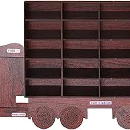 Fiddlys Wooden Premium Car Parking Station – Maximize Space and Organize Your Garage-for Girls & Boys (Brown)-picture-63