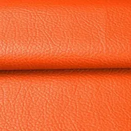 SOF Fabrics Upholstery Rexine Fabric/Artificial Leather Sheet - 140 cms Width - PU Mix, Matte Finish - 1 Meter Multiple (Orange), Solid-image-12