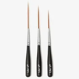 Like it Long Liner Fine Detail Paint Brush Set 3 Pcs Ultra Long Round Hair Hook Short Handle for Filling Corners, Marking, Outlining, Creating Edge Borders - Watercolor Acrylic Oil Szie 0,1,2 (Black)-picture-11