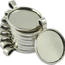CLUB BOLLYWOOD® 10xBlank Round Bezel Tray Base 25mm Cabochon Necklace Pendant Tibetan Silver|Jewelry & Watches | Fashion Jewelry | Necklaces & Pendants|Package - As per Description-image-38