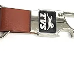 Metal Leather Opner Keychain for TVS Bikes Brown Colour Key Chain ()-picture-14