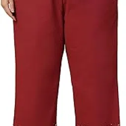 pluss Women Plus Size Solid Schiffli Palazzo-picture-11
