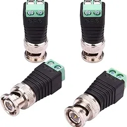 Gajrup BNC Balun Connector Camera Terminal Male Adapter CCTV Surveillance Video Cameras Coaxial/Cat5/Cat6 (BNC Balun Connector) - Pack of 10(Black)-image-73