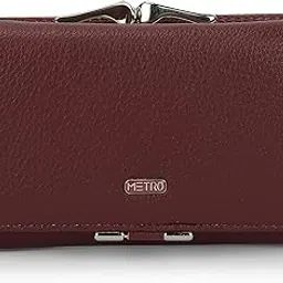 metro Women Maroon PU Compact Casual Wallet(95-181)-picture-23