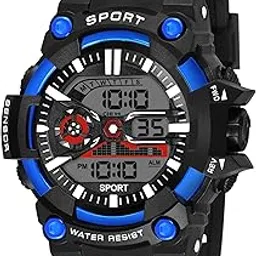 shocknshop Digital Rubber Strap Sports Multi Functional Black Watch for Mens Boys -WCH159-picture-52