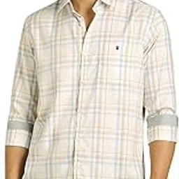 louis philippe Men's Checkered Slim Fit Shirt-picture-18