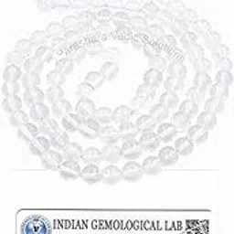 ARKAM Sphatik Mala Certified/Natural Sphateek Mala (Size: 6mm, Length: 28 inches, Beads: 108+1)-picture-11