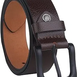 sunshopping Men's Genuine Leather Belt, Timeless and Strong, Perfect for Formal and Casual, Auto lock buckle (BROWN) belt-picture-13