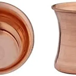RVK Temple Needs Pure Copper Water Glass – 5.6 cm Height, 5.1 cm Width, 36.75 g, Traditional Design for Daily Use & Ayurvedic Benefits-image-5