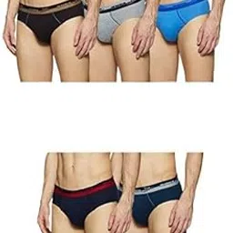 rupa jon Obamaa Briefs for Men, 100% Cotton Fabric, Breathable, Outer Elastic, Pack of 5-picture-45