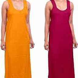 selsia trendy women Selsia Nightwear/Night Suit/Loungewear/Night Dress for Women Knitted Cotton LongNighty -Pack of-2-picture-26