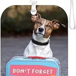 tashis pet junction TPJ Handmade Resin Customized Luggage ID Tag with Pet Name Dog Cat Photo, Cute Personalized Travel Bag Identifier Label, Travel Accessories Ideal for Gifting - Stylish Break Time Dog & Suitcase Travel-picture-31