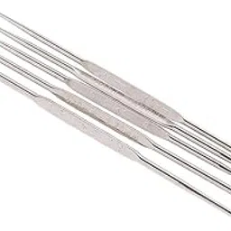 5 Pieces/Set Knitted Tools Double End Crochet leptonema Practice Hook Lace Hook Needle Silver 1.0mm-3.0mm-picture-18