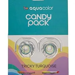 Aquacolor Tricky Turquoise Candy Pack Color Lenses (2 Lenses/box/Plano)((Tricky Turquoise)-picture-59