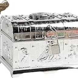 MERISHOPP Treasure Chest Box for Kids Mini for Games Activities Party Favors Christmas Silver|Home & Garden|Kids & Teens at Home|Furniture|Toy Boxes-image-21