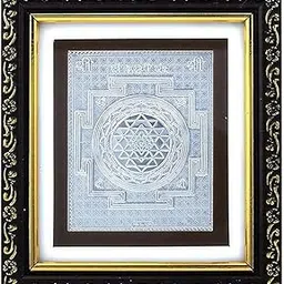 KWIZEAN 999 Pure Silver Lakshmi Yantra Frame – Spiritual Decor for Home, Pooja Room, Temple | Hindu Religious Gift Item for Wealth & Prosperity-picture-14