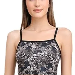 Floral Printed Padded Sports Crop Top for Womens-image-1