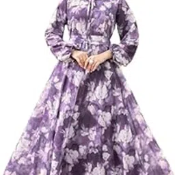 sarinku Georgette Gown Dress for Women Stylish Ethnic Gown Long One Piece for Girl and Women-picture-16