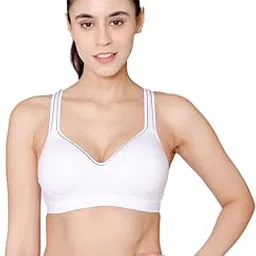bodycare Women's Cotton Spandex Wirefree Adjustable Straps Seamless Padded Sports Bra-1615-picture-19