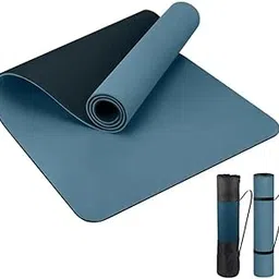 Waztex Yoga Mat for Women and Men 4mm with Carry Strap EVA Material Extra Thick Exercise Mat for Workout Yoga Fitness Pilates and Meditation, Anti Tear Anti Slip For Home & Gym Use - [Multicolor]-picture-10