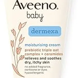 Aveeno Baby Dermexa Moisturising Cream 100g with Triple Oat Complex and Ceramides to soothe and relieve dry, itchy, sensitive skin | US pediatrician recommended | No added fragrance, cortisone or dyes | Hypoallergenic-image-75