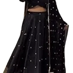 kedarfab Women's Georgette Sequence Embroidered Lehenga Choli Set | Stylish | Party| Lehenga For Women (Renuka)-picture-50
