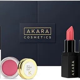 Akara Cosmetics Pink 4-Piece Combo Kit – Lip & Cheek Kit, Paraben-Free with SPF, Vitamin E & Castor Oil (2 Satin Matte Lipsticks, Gloss, & Tint)-image-13