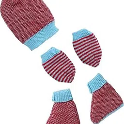 Little Angels Newborn Baby Accessories Combo - Cap, Mittens, Socks Set-picture-20