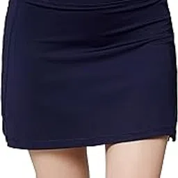 oalka Women's Active Athletic Skirt Sports Golf Tennis Running Pockets Skort, Navy Blue, Medium-picture-46