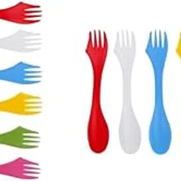 Merishopp 12 Pcs/Set Camping Utensils Spork Combo Travel Gadget Spoon Fork Cutlery| Camping Cookware Set | Camping Utensils-image-47